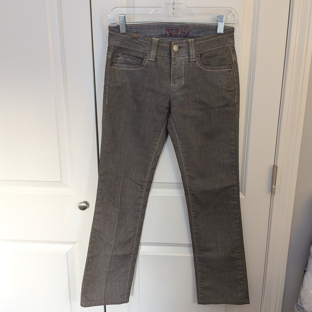 Notify Women's Hellebora Grey Straight Leg Jeans‎ Made in Italy Grunge Size 0/25